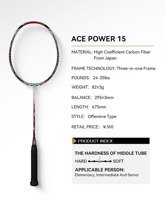 Badminton Racket - VS Ace Power 15