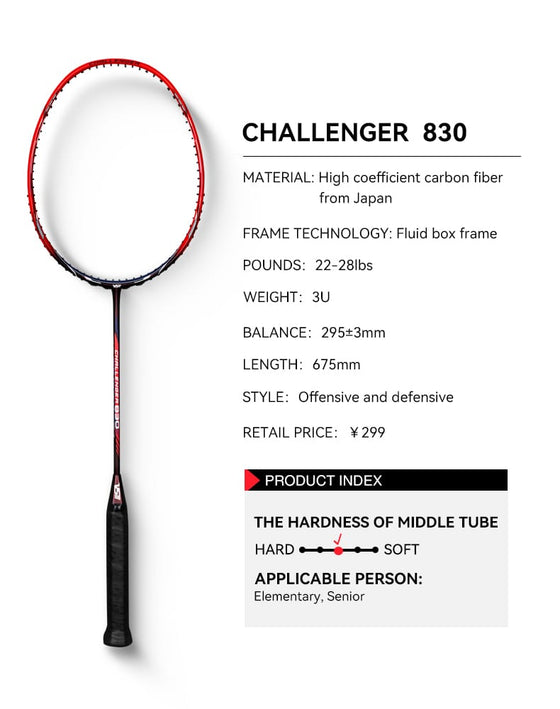 Badminton Racket - Challenger 830
